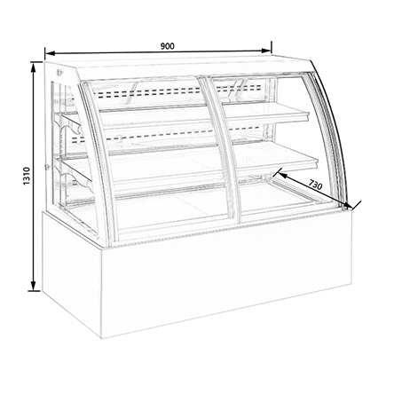 bakery display showcase for sale